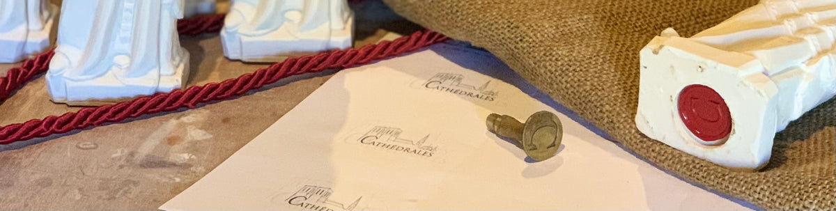 Sceau de cire, tampon Cathédrales et pièces de l’atelier