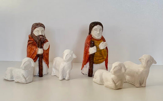 Figurines de crèche - Les bergers de Noël