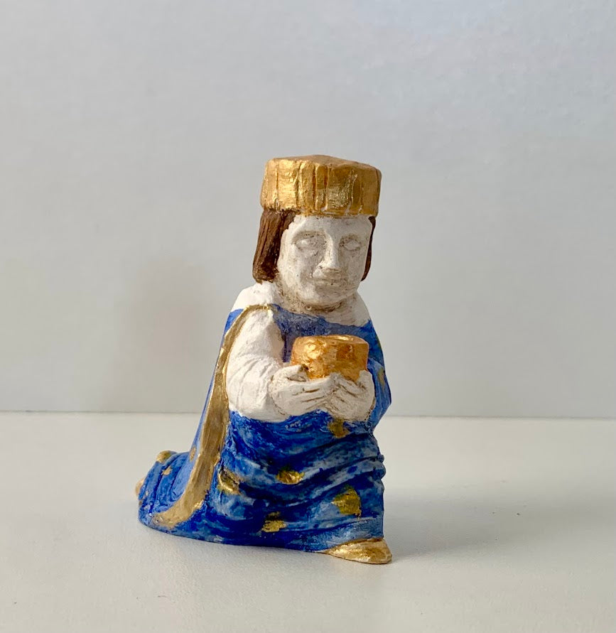 Figurine de crèche - Roi mage à genou